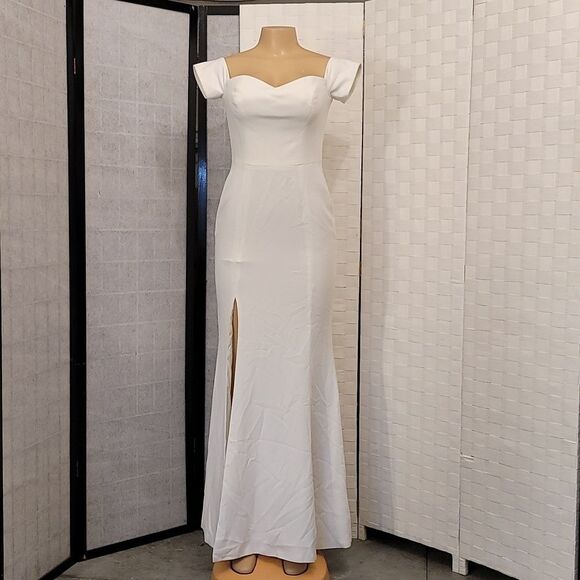 BRAND NEW DRESS THE POPULATION LOGAN OFF-THE-SHOULDER SWEETHEART DRESS - Picture 12 of 16